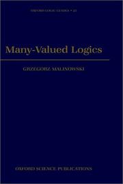 Cover of: Many-valued logics