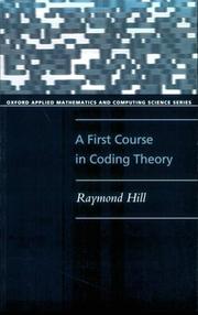 Cover of: A First Course in Coding Theory