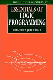 Cover of: Essentials of logic programming