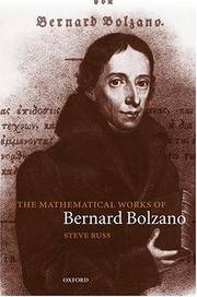 Cover of: The Mathematical Works of Bernard Bolzano