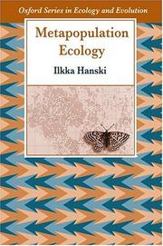 Cover of: Metapopulation ecology by Ilkka Hanski