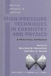 Cover of: High Pressure Techniques in Chemistry and Physics by 