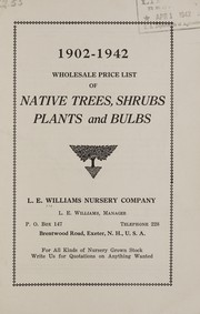 Wholesale price list of native trees, shrubs, plants and bulbs by L.E. Williams Nursery Company