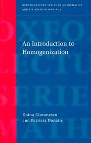 Cover of: An introduction to homogenization