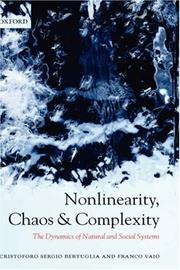 Cover of: Nonlinearity, Chaos, and Complexity by Cristoforo Sergio Bertuglia, Franco Vaio