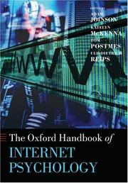 Cover of: Oxford Handbook of Internet Psychology by 