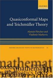 Cover of: Quasiconformal Maps and Teichmuller Theory (Oxford Graduate Texts in Mathematics)