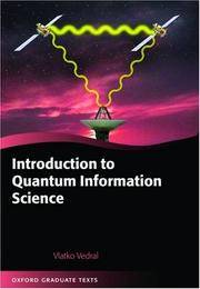 Cover of: Introduction to Quantum Information Science (Oxford Graduate Texts)