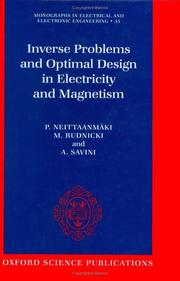 Cover of: Inverse problems and optimal design in electricity and magnetism