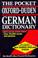 Cover of: The pocket Oxford-Duden German dictionary