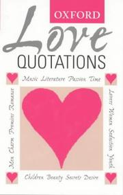 Cover of: Oxford love quotations by edited by Susan Ratcliffe.