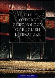 Cover of: The Oxford Chronology of English Literature on CD-ROM