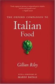 Cover of: The Oxford Companion to Italian Food by Gillian Riley