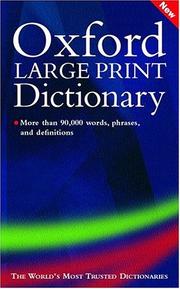 Cover of: Oxford large print dictionary