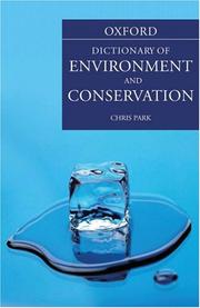 Cover of: A Dictionary of Environment and Conservation