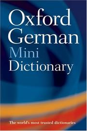 Cover of: Oxford German Minidictionary by 