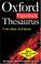 Cover of: Oxford paperback thesaurus