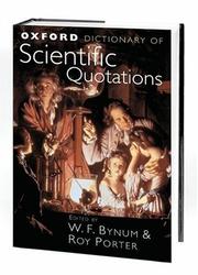 Cover of: Oxford Dictionary of Scientific Quotations (Oxford Paperback Reference) | 