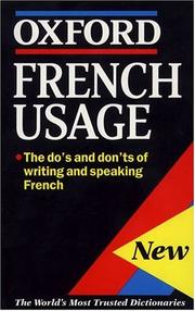 Cover of: French usage