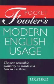Cover of: Pocket Fowler's Modern English Usage