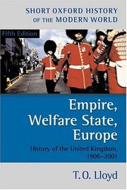 Cover of: Empire, welfare state, Europe by Trevor Owen Lloyd