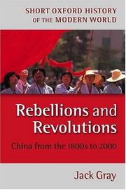 Cover of: Rebellions and Revolutions by Jack Gray