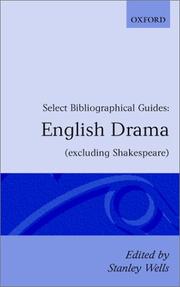 Cover of: English Drama Excluding Shakespeare: Select Bibliographical Guides (Excluding Shakespeare Select Bibliographical Guides)