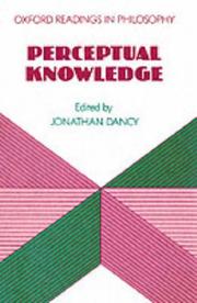 Cover of: Perceptual knowledge