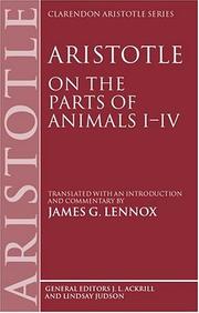 Cover of: Aristotle: On the Parts of Animals I-IV (Clarendon Aristotle Series)