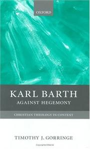 Cover of: Karl Barth by Timothy Gorringe