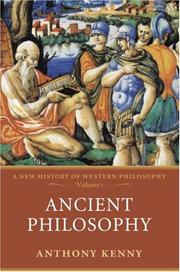 Cover of: Ancient Philosophy: A New History of Western Philosophy Volume 1 (New History of Western Philosophy)