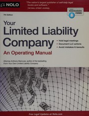 Cover of: Your limited liability company by Anthony Mancuso