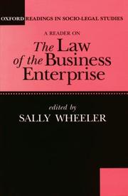 Cover of: A Reader on the law of the business enterprise: selected essays