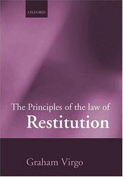 Cover of: Principles of the Law of Restitution by Graham Virgo