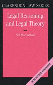 Cover of: Legal Reasoning and Legal Theory (Clarendon Law Series)