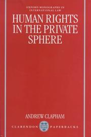 Cover of: Human Rights in the Private Sphere (Oxford Monographs in International Law)