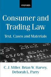 Consumer and trading law by Miller, C. J.