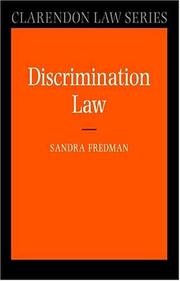 Cover of: Discrimination law
