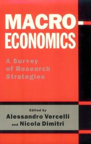 Cover of: Macroeconomics: a survey of research strategies