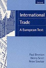 Cover of: International trade: a European text
