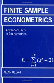 Cover of: Finite sample econometrics