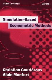 Cover of: Simulation-based econometric methods by Christian Gourieroux
