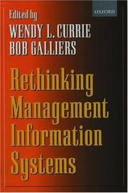 Cover of: Rethinking management information systems: an interdisciplinary perspective