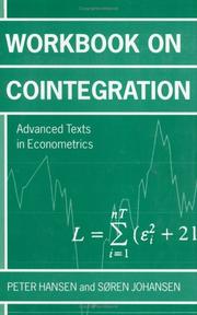 Workbook on cointegration by Peter Reinhard Hansen