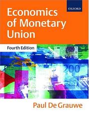 Cover of: Economics of Monetary Union