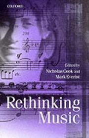 Cover of: Rethinking music by edited by Nicholas Cook & Mark Everist.