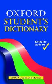 Cover of: The Oxford Student's Dictionary by 