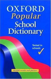 Cover of: Oxford Popular School Dictionary by Andrew Delahunty, Fred MacDonald