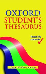 Cover of: Oxford Student's Thesaurus by Robert Allen