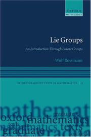 Cover of: Lie Groups by Wulf Rossmann